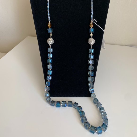 Park Lane Foursquare Necklace and Earring Blue | Collar y Aretes Azules - Picture 3 of 3